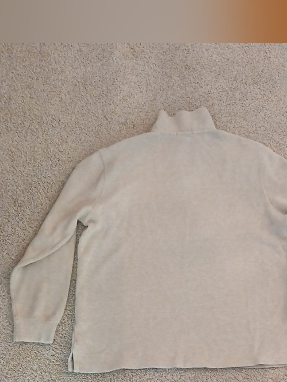Polo by Ralph Lauren Tan Quarter-Zip Pullover Men's Large - Picture 4 of 4
